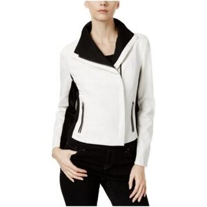 INC International Concepts Monochrome Blazer with Zippered Pockets Size M faux L